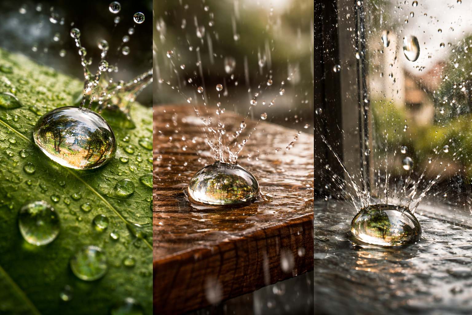 The Way Rain Sounds Different on Various Surfaces