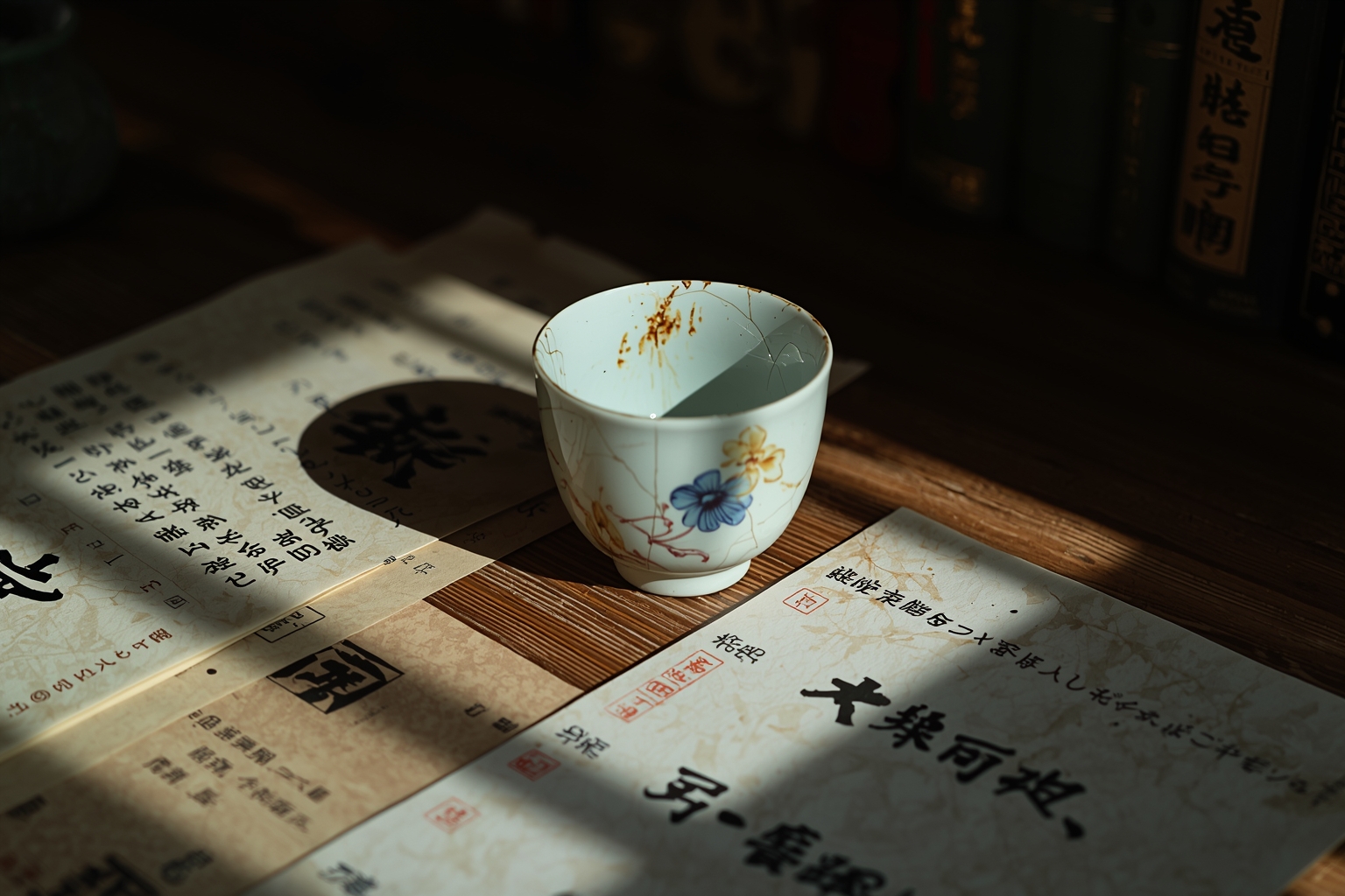 A Cracked Porcelain Cup of Mixed Language Tea